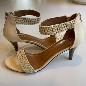 Style & Co Paycee Macrame Heels dress sandals size 9.5